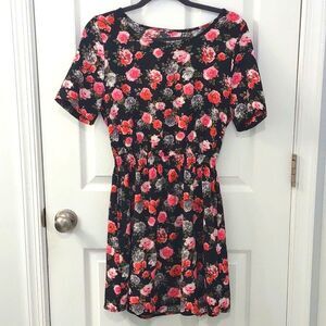 H&M Divided Pink Flowery Dress Size S
